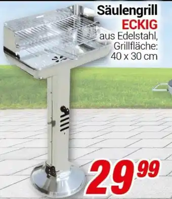 CENTERSHOP Säulengrill ECKIG 40 x 30 cm Angebot