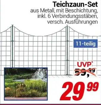 CENTERSHOP Teichzaun-Set 11-teilig Angebot