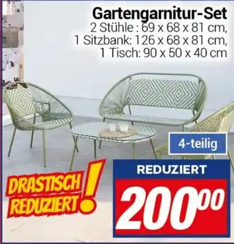 CENTERSHOP Gartengarnitur-Set 4-teilig Angebot