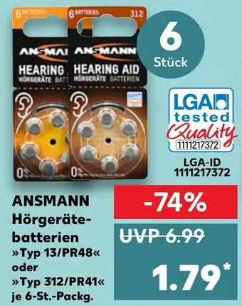 Kaufland Ansmann Horgerate-batterien Angebot