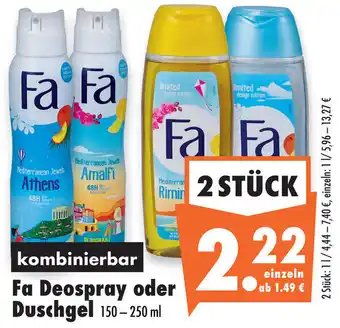 Mäc Geiz Fa Deospray oder Duschgel 150-250 ml Angebot