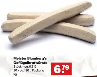 Handelshof Meister Blumberg's Geflügelbratwürste 20 x ca. 120 g Packung Angebot