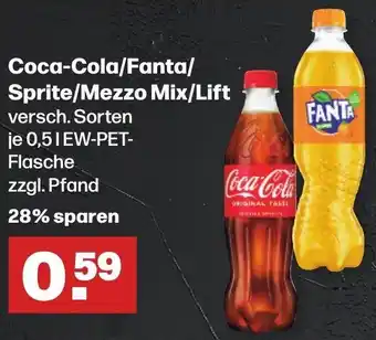 Handelshof Coca-Cola/Fanta/ Sprite/Mezzo Mix/Lift 0,5 L Angebot