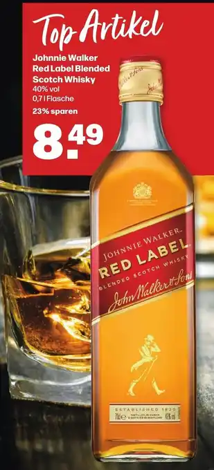 Handelshof Johnnie Walker Red Label Blended Scotch Whisky 0,7 L Flasche Angebot