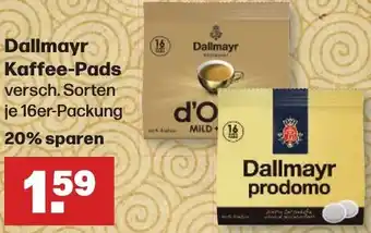 Handelshof Dallmayr Kaffee-Pads 16er-Packung Angebot