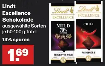 Handelshof Lindt Excellence Schokolade 50-100 g Tafel Angebot