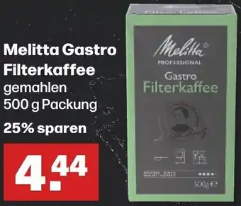 Handelshof Melitta Gastro Filterkaffee gemahlen 500 g Packung Angebot