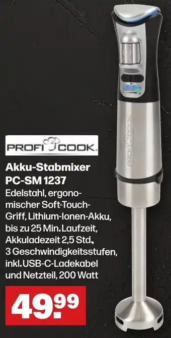 Handelshof PROFI COOK Akku-Stabmixer PC-SM 1237 Angebot