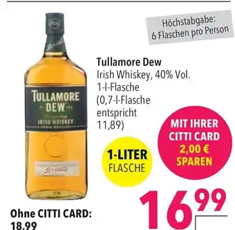 CITTI Markt Tullamore Dew Irish Whiskey, 40% Vol. 700ml Angebot