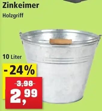 Thomas Philipps Zinkeimer Holzgriff 10 Liter Angebot