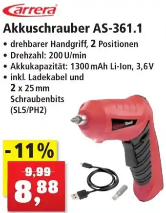 Thomas Philipps Carrera Akkuschrauber AS-361.1 Angebot