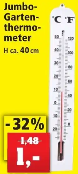 Thomas Philipps Jumbo-Gartenthermometer H ca. 40 cm Angebot