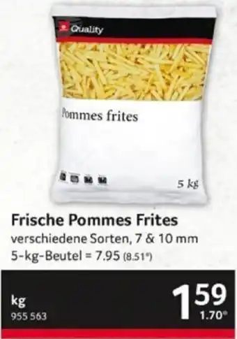 Selgros Quality Frische Pommes Frites 5 kg Angebot