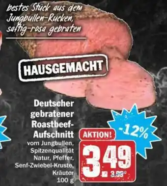 Hit Deutscher gebratener Roastbeef-Aufschnitt 100g Angebot