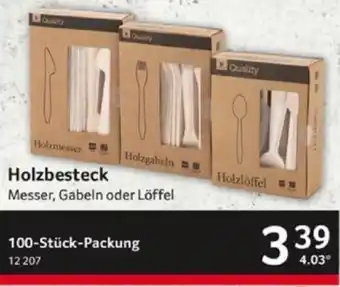 Selgros Holzbesteck 100-Stück-Packung Angebot