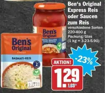 Hit Ben's original express reis oder saucen zum reis Angebot