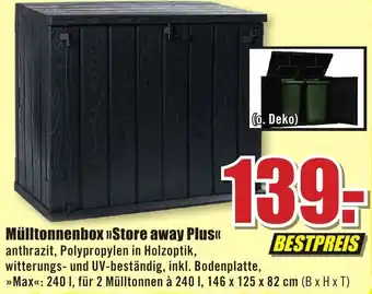 B1 Discount Baumarkt Mülltonnenbox ,,Store away Plus" Angebot