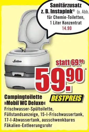 B1 Discount Baumarkt Enders Campingtoilette >>Mobil WC Deluxe<< Angebot