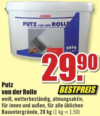 B1 Discount Baumarkt Wilckens Putz von der Rolle 20 kg Angebot