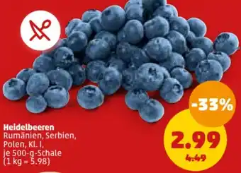 PENNY Heidelbeeren 500 g Schale Angebot