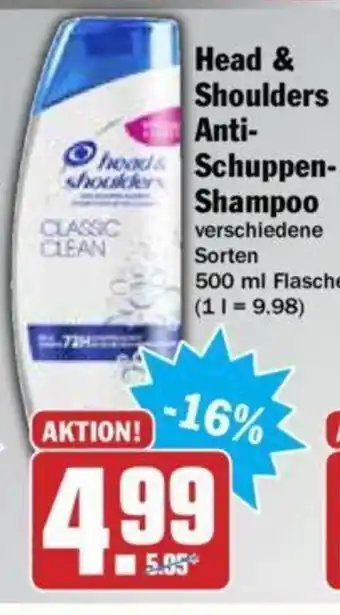 Hit Head & shoulder anti schuppen shampoo Angebot