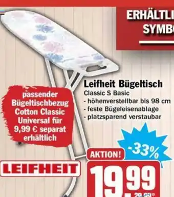 Hit Leifheit bugeltisch Angebot