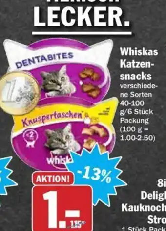 Hit Whiskas katzen- snacks Angebot