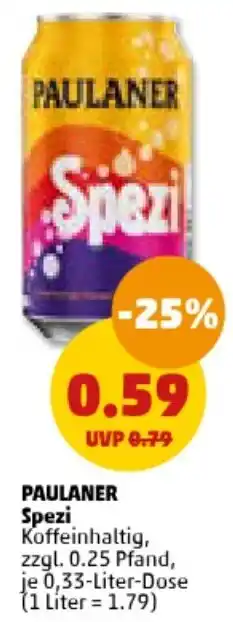 PENNY PAULANER Spezi 0,33 Liter Dose Angebot