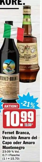 Hit Fernet branca vecchio amaro del capo oder amaro montenegro Angebot