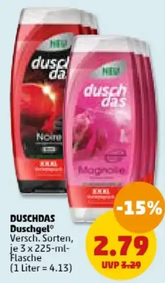 PENNY DUSCHDAS Duschgel 3 x 225-ml-Flasche Angebot