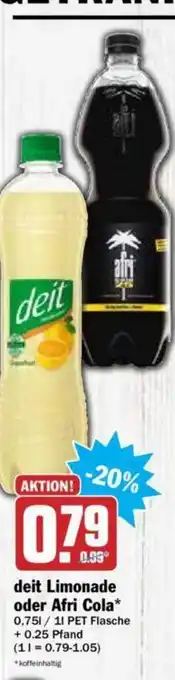 Hit Deit limonade oder afri cola Angebot