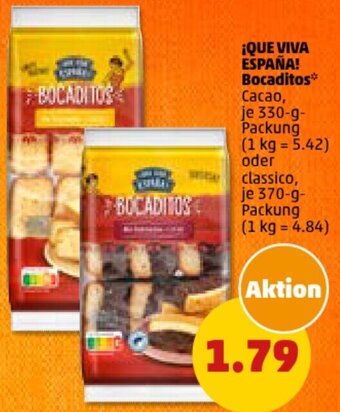 PENNY ¡QUE VIVA ESPAÑA! Bocaditos 330/370 g Packung Angebot