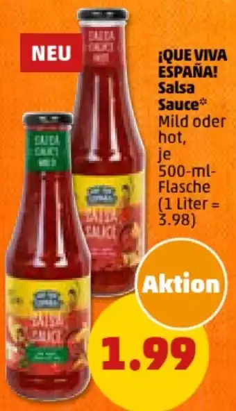 PENNY ¡QUE VIVA ESPAÑA! Salsa Sauce 500 ml Flasche Angebot