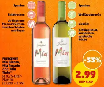 PENNY FREIXENET Mia Blanco, Mia Rosado oder Mia Tinto 0,75-Liter-Flasche Angebot