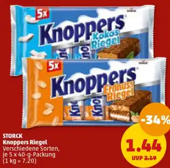 PENNY STORCK Knoppers Riegel 5 x 40-g-Packung Angebot