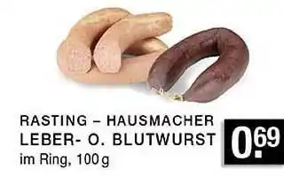 Edeka Zurheide Rasting Hausmacher Leber- O. Blutwurst Angebot