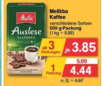 Famila Nord West Melitta Kaffee 500-g-Packung Angebot