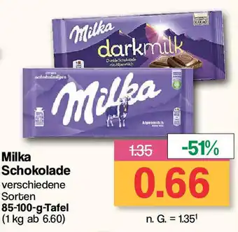 Famila Nord West Milka Schokolade 85-100-g-Tafel Angebot