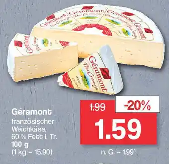 Famila Nord West Géramont französischer Weichkäse 100 g Angebot