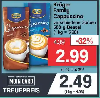 Famila Nord West Krüger Family Cappuccino 500-g-Beutel Angebot