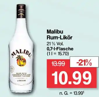 Famila Nord West Malibu Rum-Likör 0,7 l Flasche Angebot