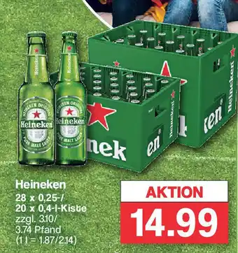 Famila Nord West Heineken 28 x 0,25-/20 x 0,4--Kiste Angebot