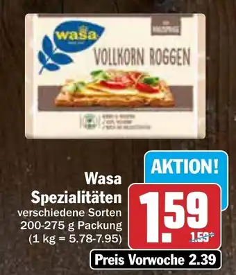 AEZ Wasa Spezialitäten 200-275 g Packung Angebot