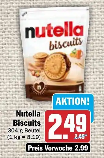 AEZ Nutella Biscuits 304 g Beutel Angebot