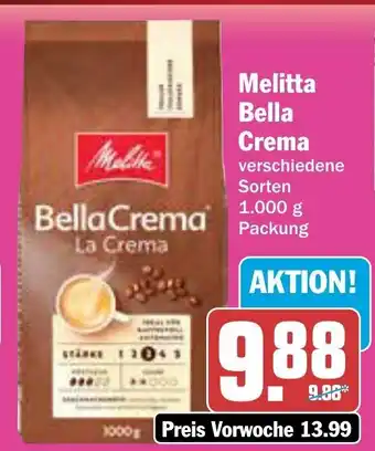 AEZ Melitta Bella Crema 1.000 g packung Angebot