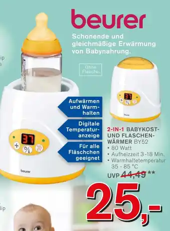 KODi beurer 2-IN-1 BABYKOST-UND FLASCHEN WÄRMER BY52 Angebot