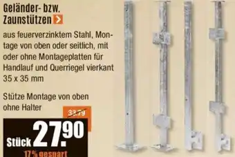 V Baumarkt Geländer- bzw. Zaunstützen Angebot