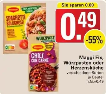 WEZ Maggi Fix, Würzpasten oder Herzensküche Angebot