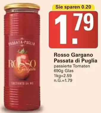 WEZ Rosso Gargano Passata di Puglia 690 g Glas Angebot