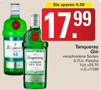 WEZ Tanqueray Gin 0,7Ltr. Flasche Angebot